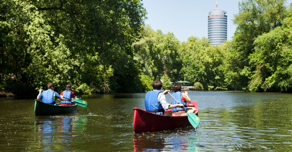©JenaKultur Foto: A. Hub Wasserwandern, Schlauchboot Jena