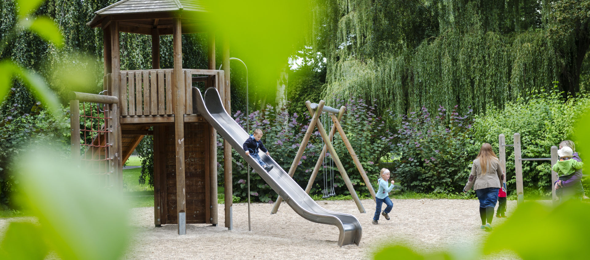 Spielplatz Jena, Paradiespark, Spielflächen