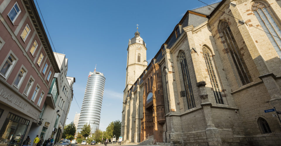 Kirchplatz Jena, Stadtkirche, Turm, Turme