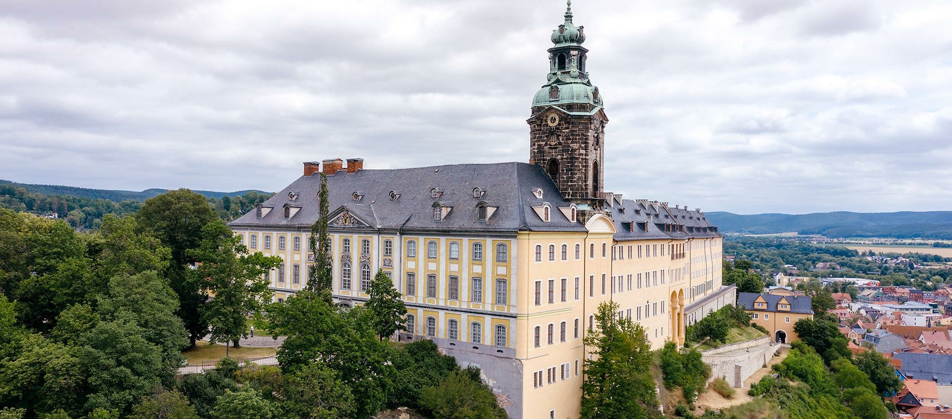 Schloss Heidecksburg in Rudolstadt mit Blick von Südwesten