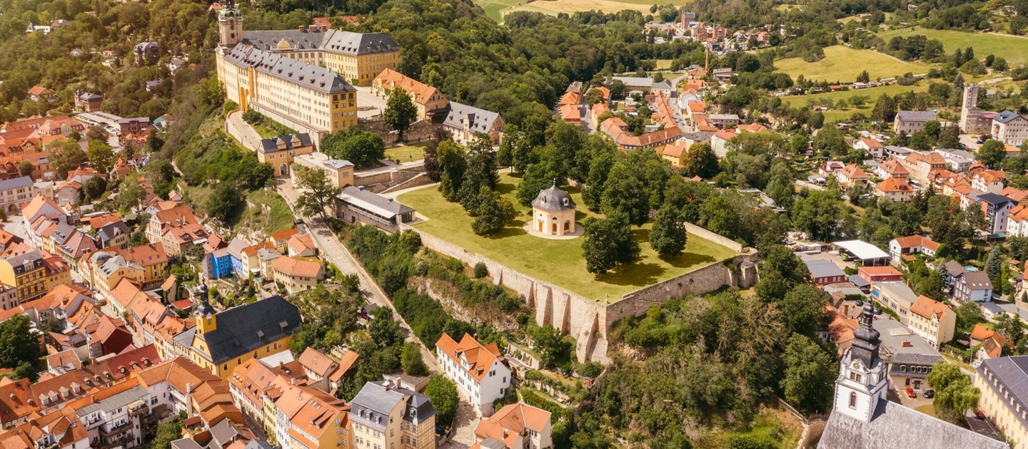 Luftaufnahme von Schloss Heidecksburg