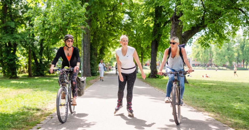 Volkspark Oberaue_Paradies_Inliner_Radfahrer_JenaKultur_Christopher Schmid